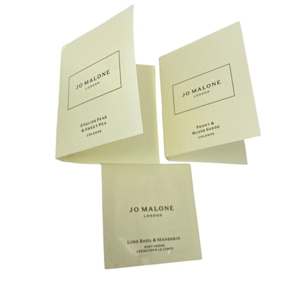 Jo Malone Sampler English Pear Sweet Pea/ Peony Blush Suede/ Lime Basil Mandarin